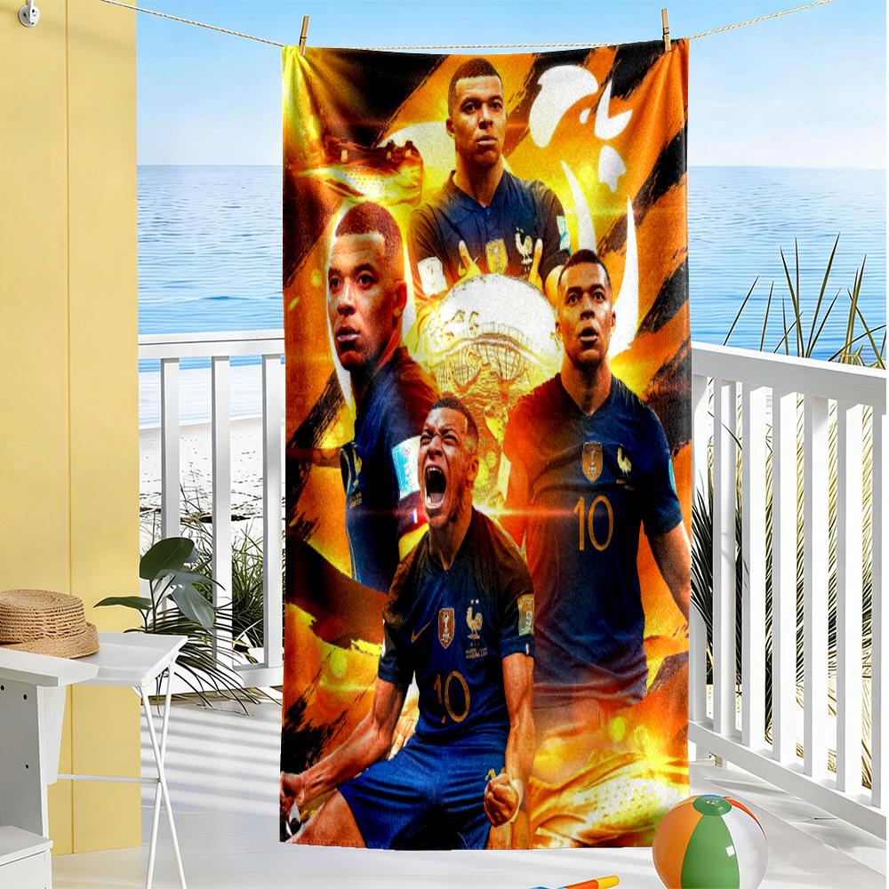 Star Player Kylian Mbappé Beach Towel Super Soft Absorbent Comfortable Lightweight