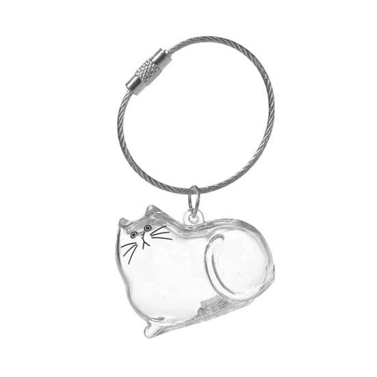 Прозрачная бутылочка для хранения кошачьей шерсти, брелок-сувенир для сбора кошачьей шерсти