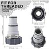 (2-Pack Replacement Threaded to Clamp Style Hose Adapter for Intex Pool Sets with 1.5 and 1.25-Inch Hose - Fits Filter Pumps, Chlorine Generators, Sal