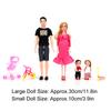 Family Dolls Set of Dad Pregnant Mom Girl Boy Children Role Play House Toy Gift(BlackRose Red )