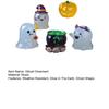 5Pcs/Set Halloween Ornament Pumpkin Ghost Shape Miniature Resin Figure Weather-Resistant Glow In The Dark Landscape Statues