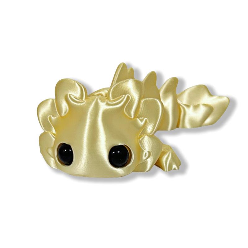 Набор маленьких животных, напечатанных на 3D-принтере, Милый детеныш саламандры с подвижными суставами, 3D-печатные животные для дома, офиса, рукоделия, Печатные фигурки, Рождественские подарки