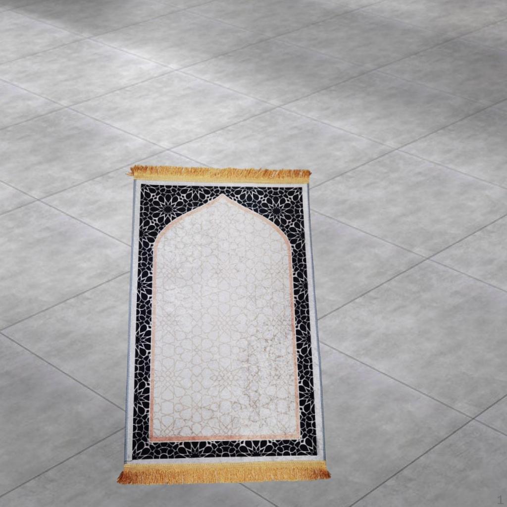 Muslim Prayer Rug Carpet Unique Nonslip Thick Ornament Cushion Mat Floormat for Travel