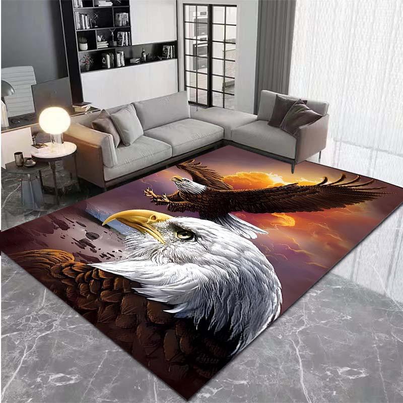 3D Printed Great Eagle Soft Mat Carpet for Home Living Room Bedroom Kitchen Home Decor Mat Vibrant Eagle Design Mat Eagle Decor