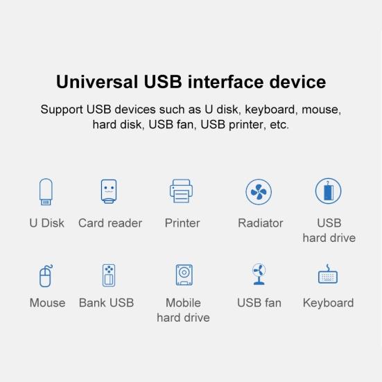 Multifunction 3 USB Ports Charger Converter Expansion Cable Splitter for Laptop