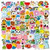 100 Small Size 4Cm Small Fresh Stickers Cartoon Ins Aesthetic Luggage