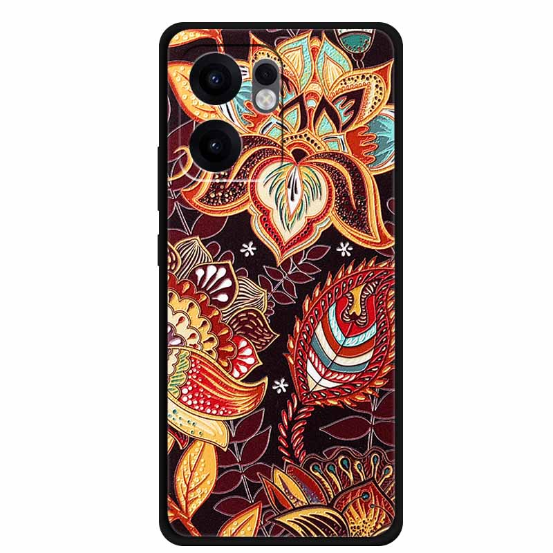 3D Тисненый Чехол Для OPPO Reno 13F 14F Чехол 13 14 F Coque Цветы Силиконовый Мягкий Задний Чехол Для OPPO Reno 13 Pro A38 A18 Чехол для Телефона