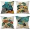 Pillow Home Ginkgo Plant Print Car Cushion Bedside Cushion Pillow Cover