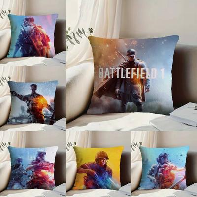 Горячие Крутые Игры B-Battlefield Наволочка Наволочка Противопылевой Клещ Невидимая молния шелковистый короткий плюш Чехол на подушку для дивана
