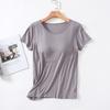 Women's Home Wear Solid Color Short Sleeve Round Neck Modal Temperament