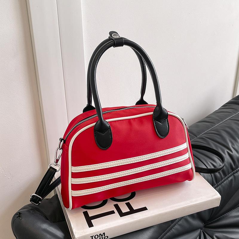 Новая полосатая универсальная сумка через плечо, сумка для боулинга, спортивная сумка для спортзала