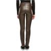 Pantalon cuir synthétique taille moyenne femme Urban Classics - marron - 28