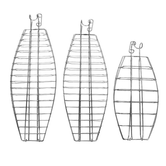 Корзина для жарки рыбы на гриле из нержавеющей стали, подвесная решетка для жарки рыбы, регулируемые запирающиеся петли, инструмент для переворачивания рыбы на гриле для целой рыбы и морепродуктов
