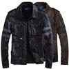 Perennially Available In Bulk+men's Short Leather Clothing Trend Handsome Standing Collar Pocket Color Insertion+Y010