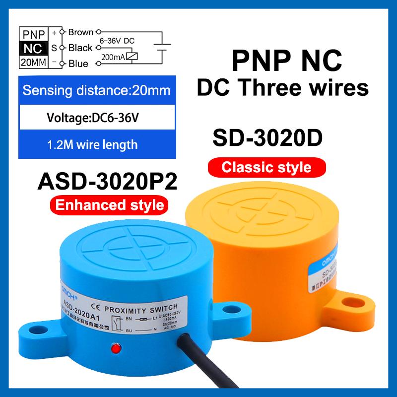 SD-3020 20 мм расстояние срабатывания круглый металлический индукционный датчик приближения два или три или четыре провода NPN PNP NO NC
