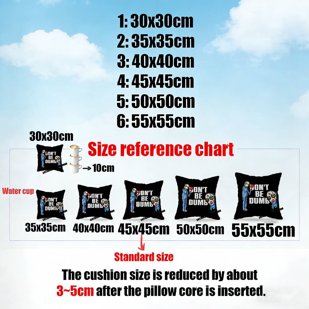 For A-A$Ap Rocky Dont Be Dumb A-Asap Throw Pillow Case Sham 45X45Cm 40X40Cm Square Car Pillowcase Pad Cushion Cover