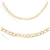[R5176] - Gold Plated 'Maille Curb' Chain - 44 M 6 Mm