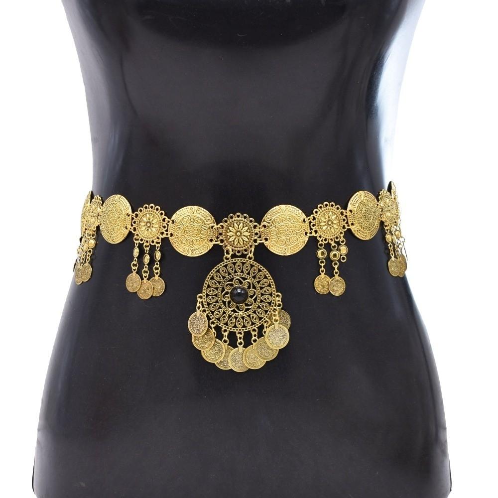 Metal Tassel Belly Chain Adjustable Body Chain Versatile Ethnic Style Belt Dress Ornament