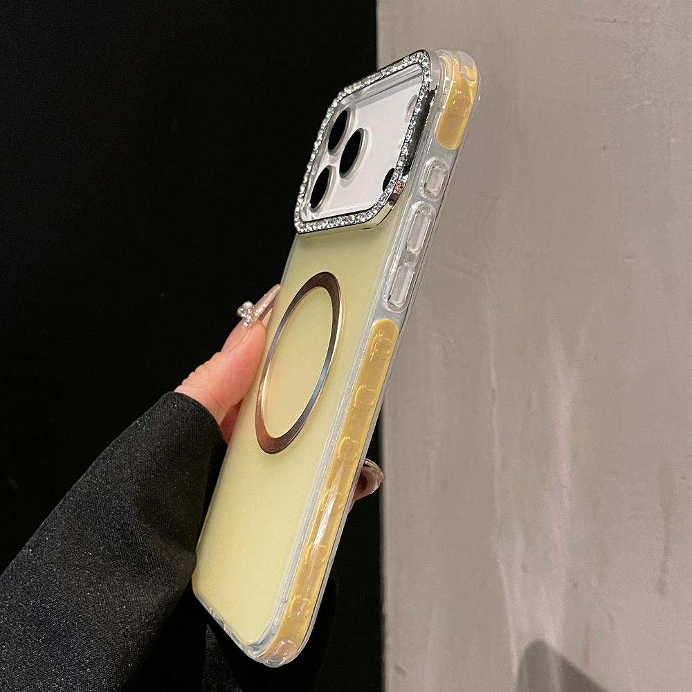 KEYSION Магнитный чехол с драгоценностями для MagSafe для iPhone 16 17 Pro Max Air 16 Plus Прозрачный Матовый ТПУ+ПК Ударопрочный Чехол для Телефона