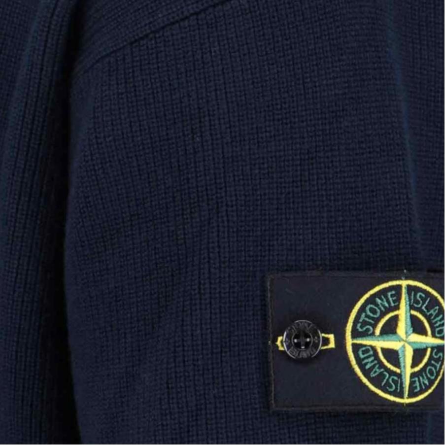 Stone Island V-Neck Logo Button Long Sleeve Knit Sweater Men sweater L1S155100009S00D8-V0020