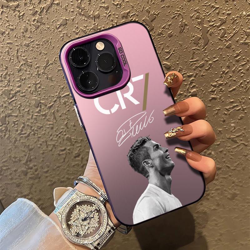 Чехол Cristiano Ronaldo в профиль для iPhone 15 Pro Max - Ударопрочный, Совместим с Apple 16 Plus/14 Pro/13