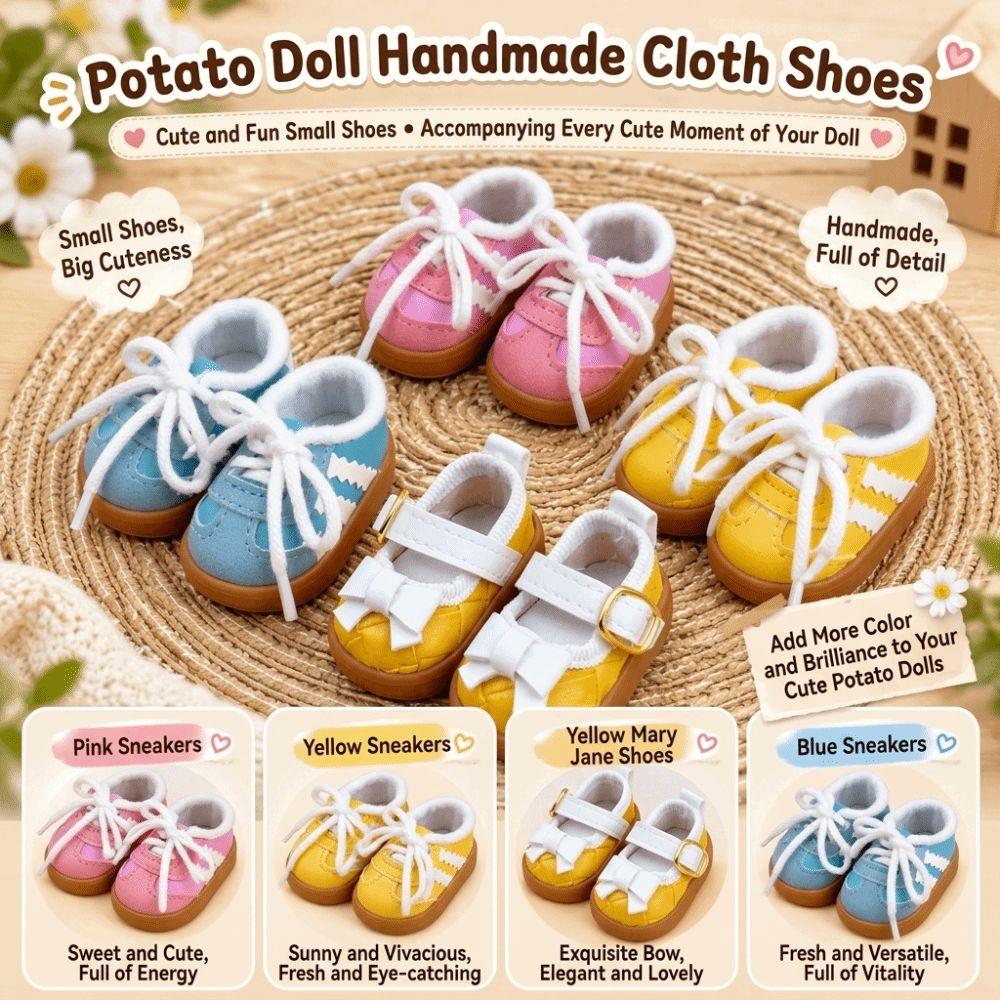 1Pair Cute Style Mini Doll Sneakers Lace Up Doll Footwear New Doll Shoes For Potato Mia Doll