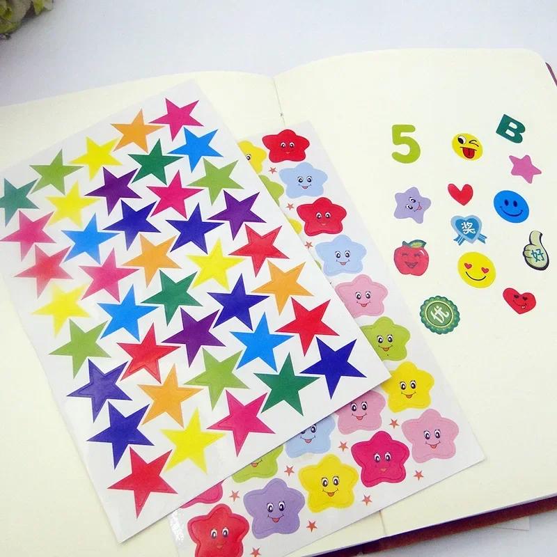 10pcs Star Reward Sticker DIY Self-adhesive Decoration Accessories Scrapbook Stickers For Journaling Children Gift DIY Arts Craf