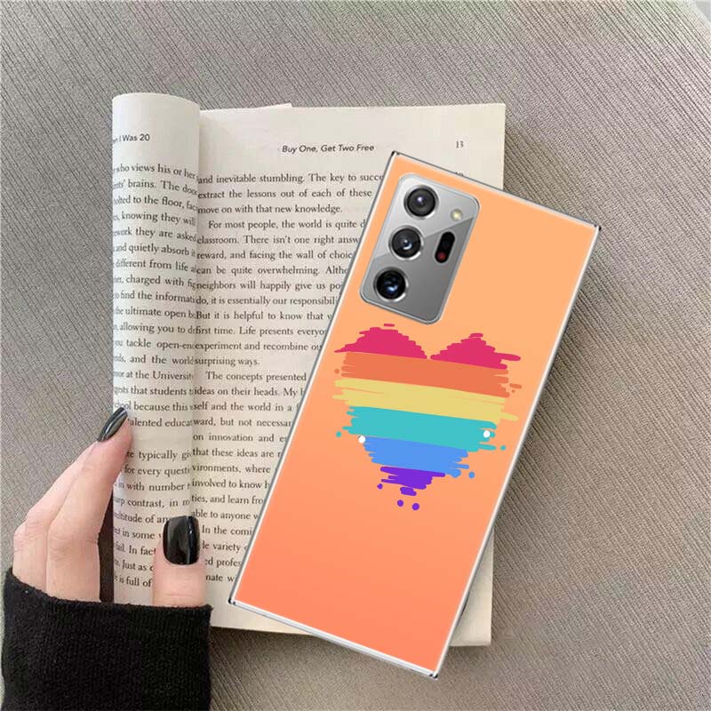 Rainbow Gradient Love Phone Case for Samsung A17 A37 A57 A07 A16 A26 A36 A56 A05S A15 A25 A35 A55 Galaxy A03 A13 A23 A33 A53 A50