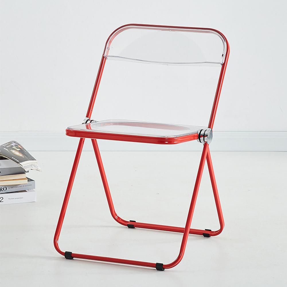 Прозрачные складные стулья Акриловые штабелируемые Прозрачные обеденные стулья Сиденье для гостиной Офис Комната ожидания