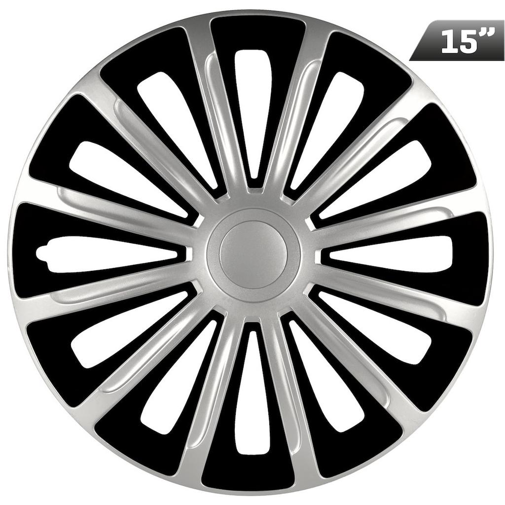 Kołpaki Trend silver / black 15", 4 szt.