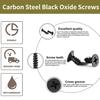 Zmbroll M2 Black Countersunk Head Self-Tapping Screws, 650 Pieces, Phillips Drive, Wood Screws, Metric Sheet Metal Screws, Carbon Steel, Micro Electro