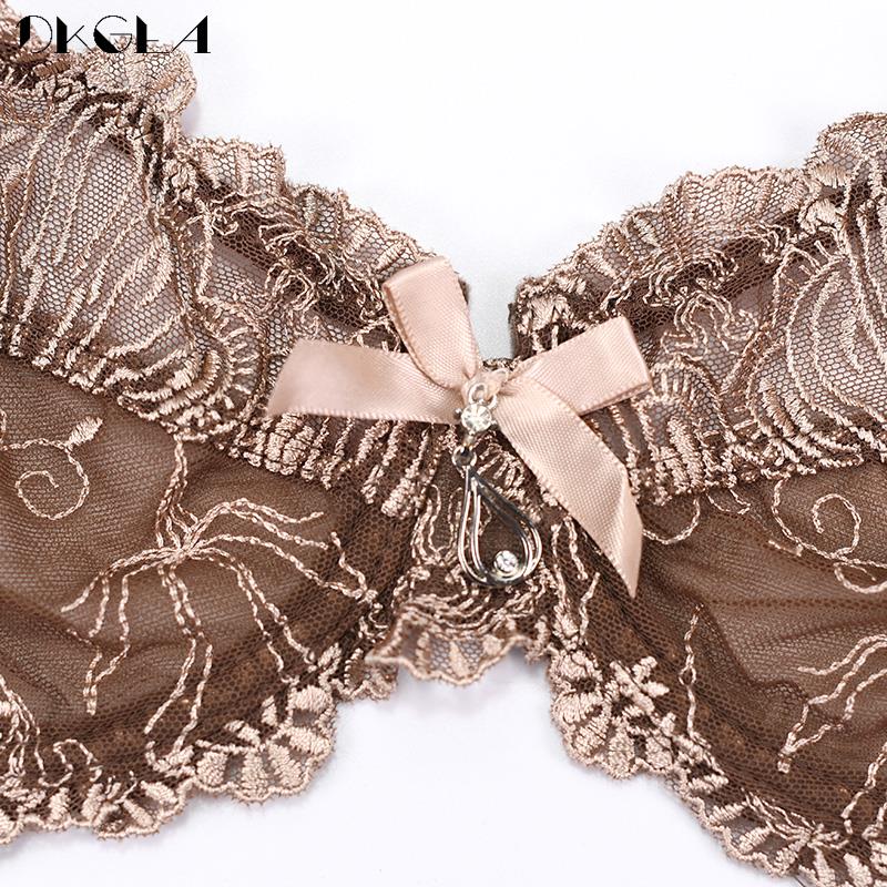 DKGEA Ультратонкий сексуальный бюстгальтер больших размеров, женский комплект кружевного нижнего белья, прозрачный
