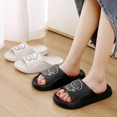 Милые домашние тапочки с мультяшной собакой для женщин, новые легкие мягкие женские тапочки Eva, удобные домашние нескользящие тапочки для ванной комнаты