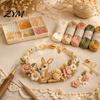 DIY Bracelet Craft Kit Woven Animal Kit, Handmade Fox Cat Deer Bird Supplies Crafts, Floral Crochet Set for Beginners Adults Making