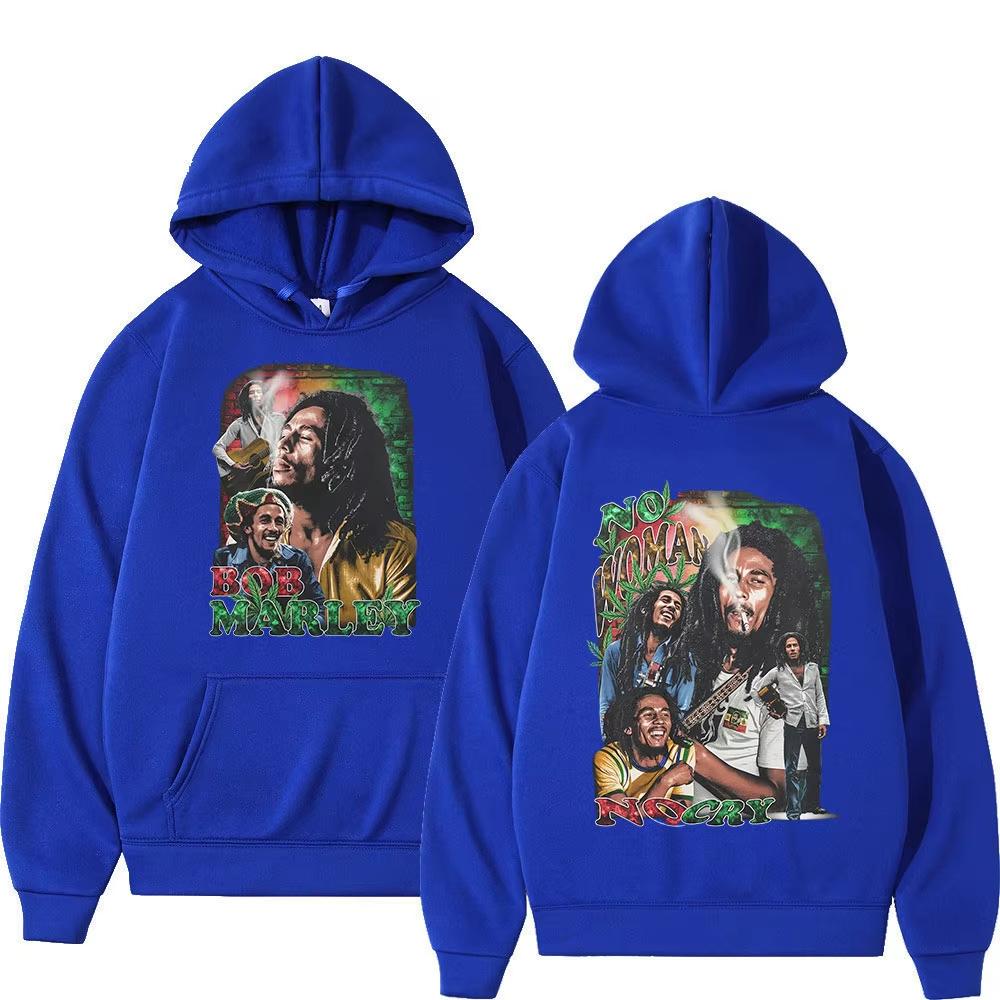 Rapper Bob Marley Album Merch Graphic Hoodies Men Women Clothing Fashion Gothic Long Sleeve Hooded Vintage Printed Sweatshirt