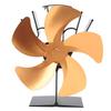 5 Blade Heat Powered Stove Fan Fireplace Fans Self Generating Thermal Fan for Wood Log Burner