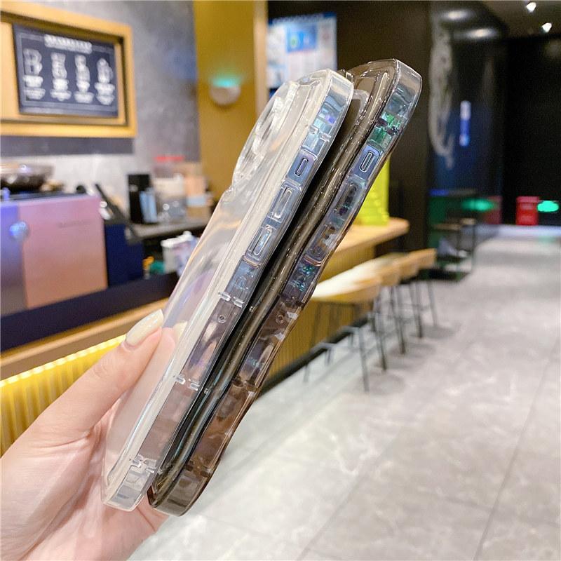 Защита объектива, прозрачный волнистый чехол для телефона Iphone 13 11 12 Pro Max Xs Max Xr X Xs, противоударный бампер, прозрачная задняя крышка