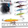 Ice Fishing Baits 2pcs Vertical Jigging Lures Winter Ice Balance Metal Lead Fishing Lures