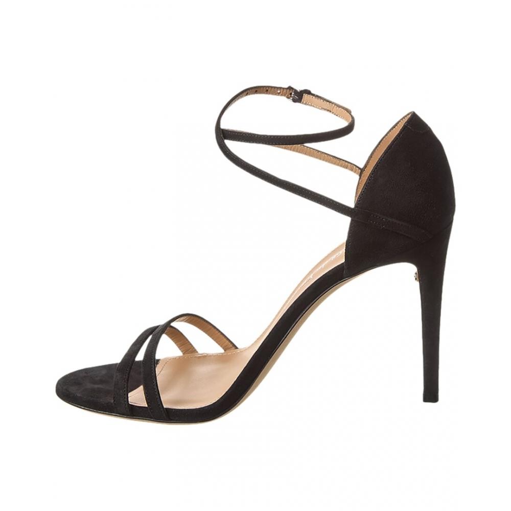 Salvatore Ferragamo Ferragamo Ines Xs Suede Sandal Black