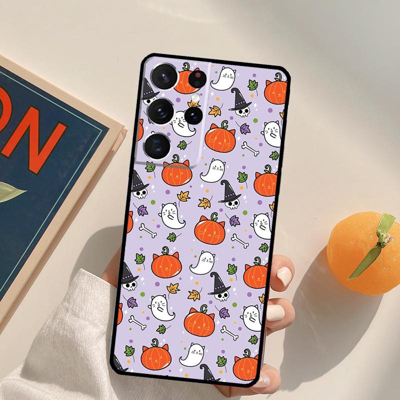 Чехол для телефона Хэллоуин Тыква Ужасы Для Samsung Galaxy S26 S25 S20 S21 S22 S23 S24 Ultra S10 Plus S25 FE Задняя крышка