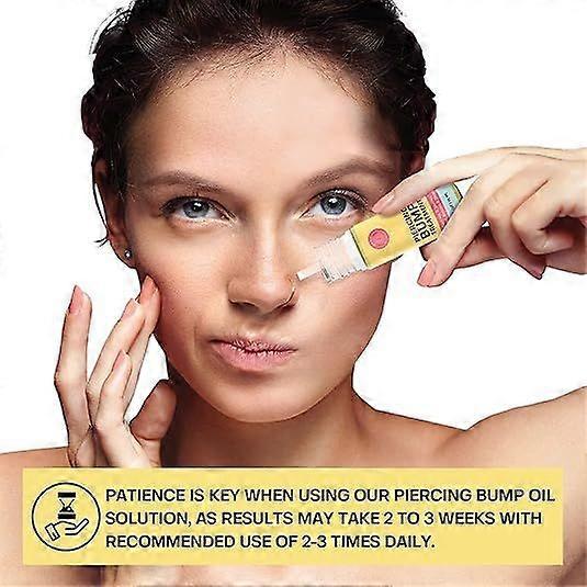 BASE LABORATORIES Piercing Bump Solution Gentle Aftercare Oil for Soothing & Shrinking Piercing Bumps, Keloids & Scars, Ear & Nose Piercing Care (15m