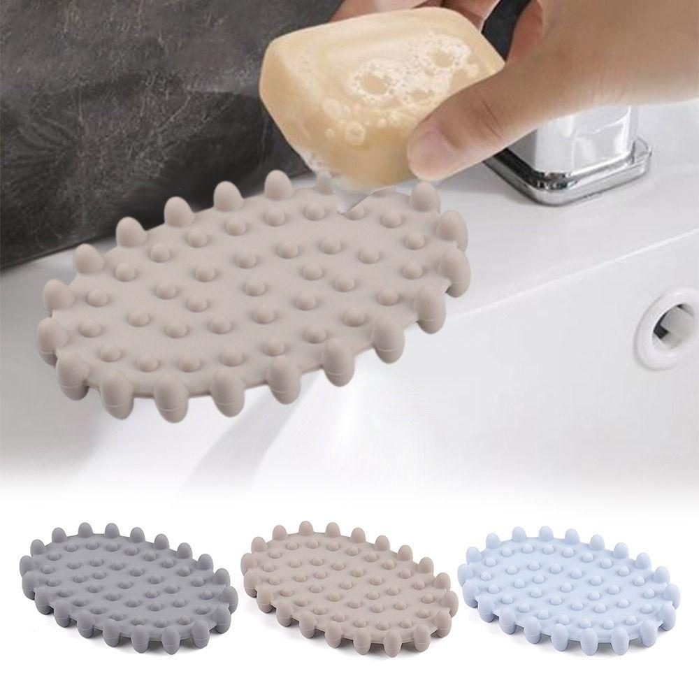 Non-slip Drain Soap Dish Multifunctional Soap Holder Household Soap Box Pad