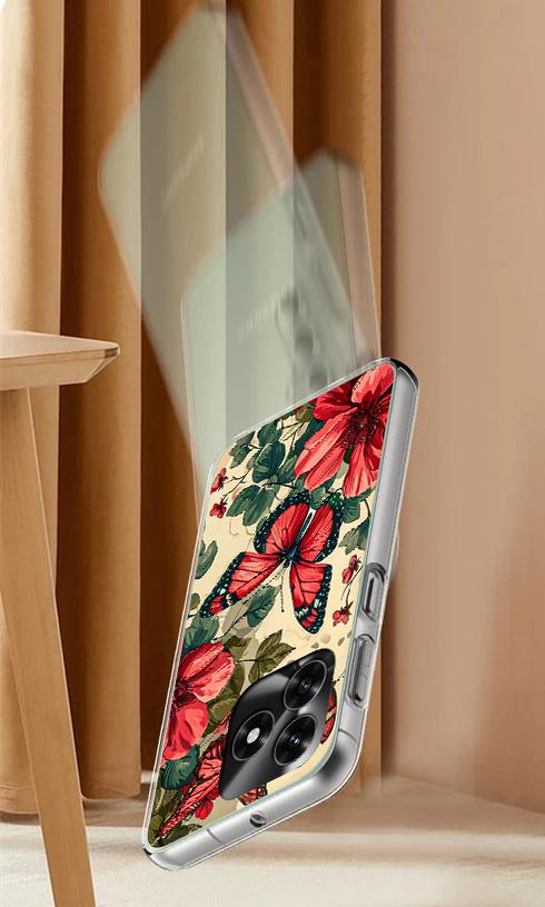 Etui Do Honor X5C Plus / X5C 4G Obudowa Foto Case Plecki Motyle + Szkło 9H
