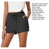 Women Shorts High Waist Adjustable Drawstring Summer Shorts with Pockets Solid Color Loose Fit