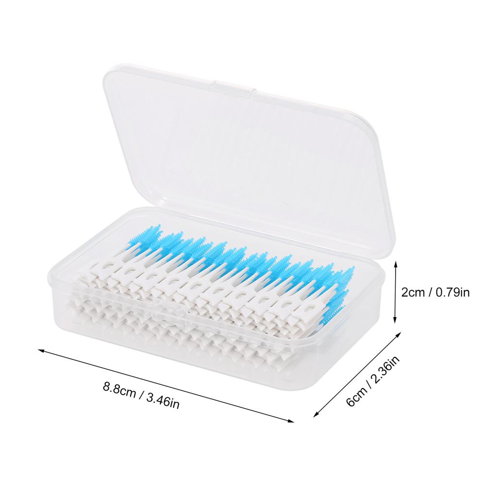 160pcs Double-ended Toothpick Soft Silicone Tooth Picks Dental Floss Interdental Brush Teeth Stick Dental Hygiene Tools