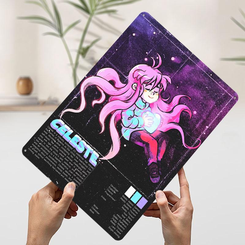 Celeste Game Tin Plaque Poster Customized Wall Art Retro Vintage Metal Signs for Man Cave Living Room Decorations House Decor