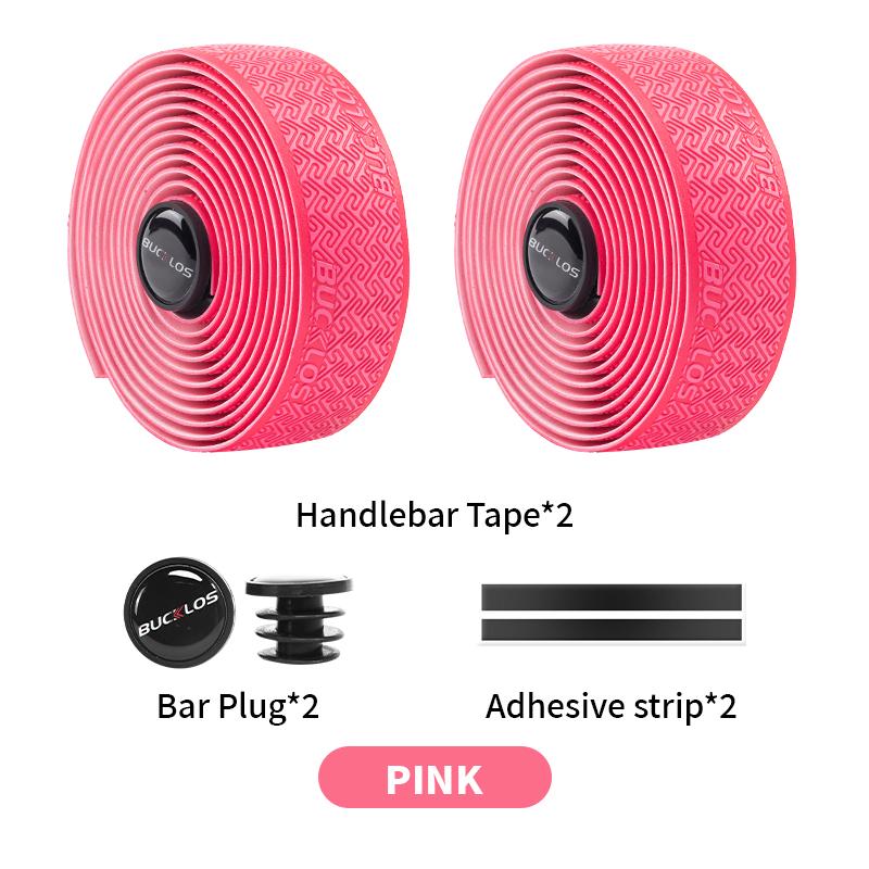 BUCKLOS Bike Handlebar Tape EVA PU Road Bicycle Handlebar Tape Anti-slip Shock Absorption Cycling Wrap End Plug Bike Accessories 1