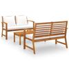 VidaXL Garden Set 3 Pcs with Cushion Solid Acacia Wood