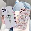 TOPLBPCS Eye Blue Evil Eye Print for iPhone 7 8 Plus X XR XS 11 12 Pro MAX Hard PC TPU Back Cover