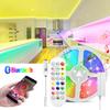LED Color Changing Strip Light Bluetooth App Remote Control Music Sync RGB LED Lamp For Bedroom Room Kitchen Wedding Party With EU Plug